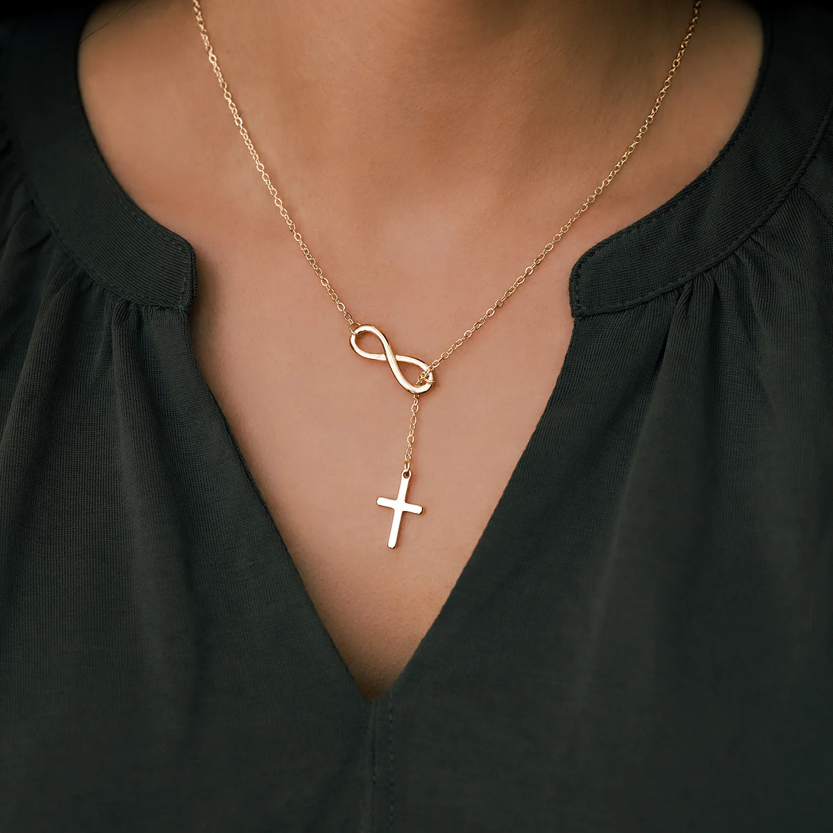 Infinity Cross Pendant Necklace - Image 13