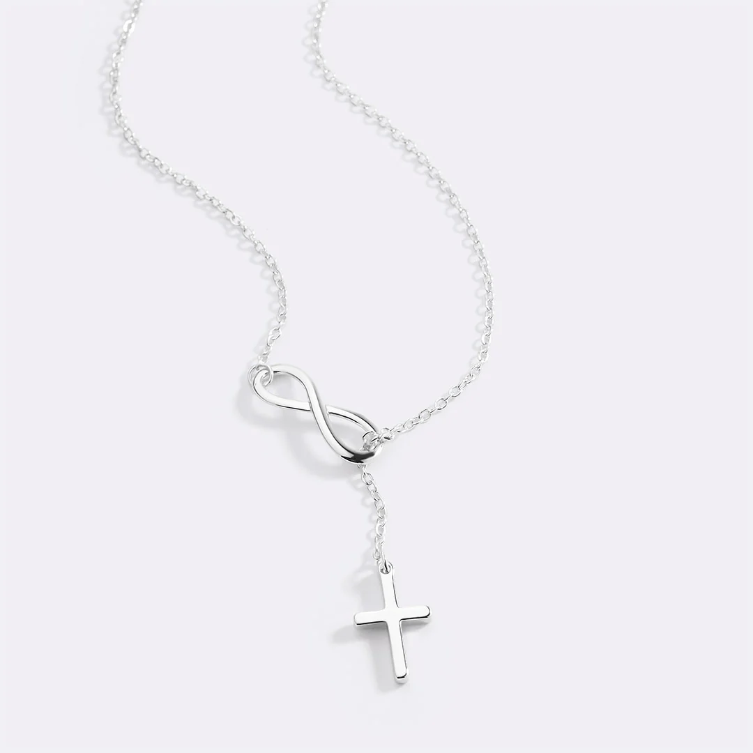 Infinity Cross Pendant Necklace - Image 9