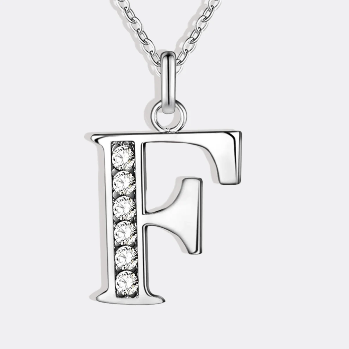 Crystal Accent Letter Satellite Necklace - Image 103