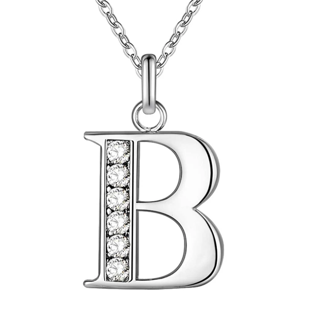 Crystal Accent Letter Satellite Necklace - Image 11