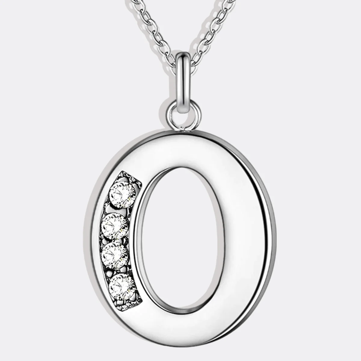 Crystal Accent Letter Satellite Necklace - Image 121