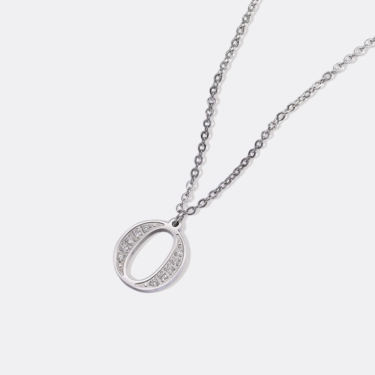 Crystal Accent Letter Satellite Necklace - Image 122