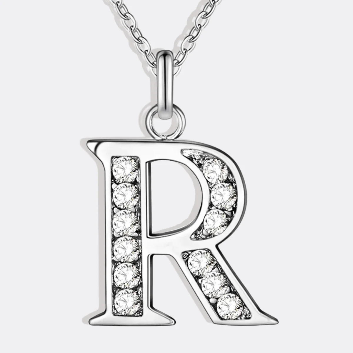 Crystal Accent Letter Satellite Necklace - Image 127