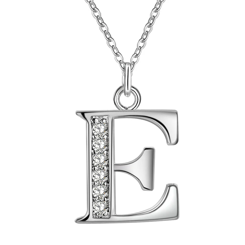 Crystal Accent Letter Satellite Necklace - Image 17