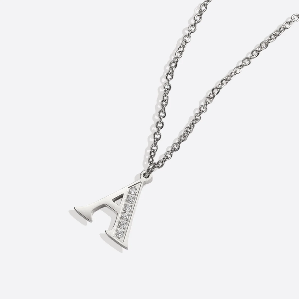 Crystal Accent Letter Satellite Necklace - Image 196