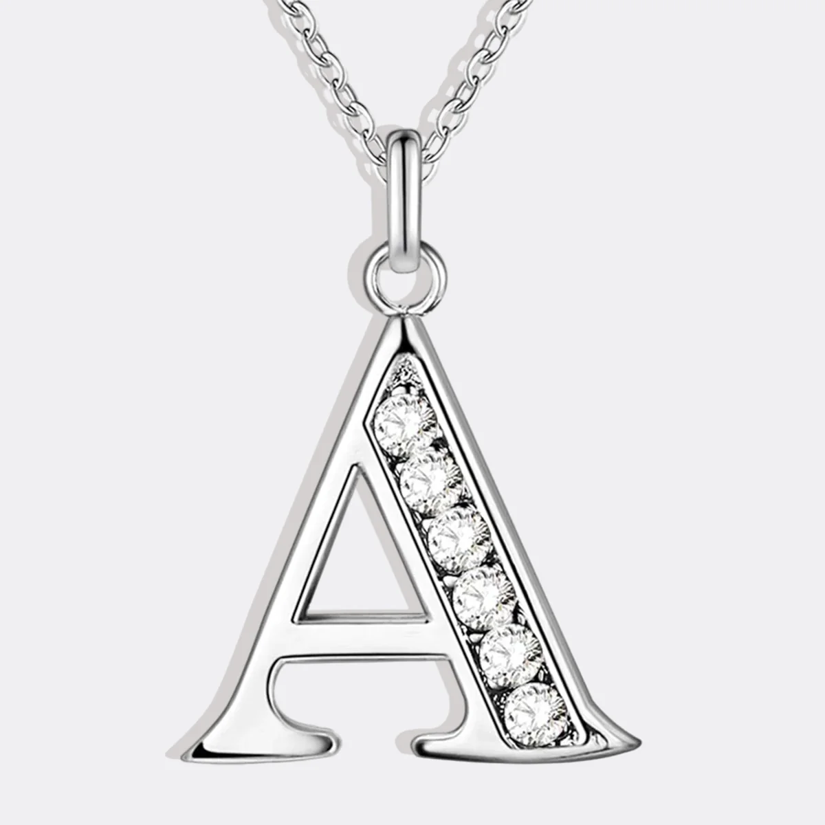 Crystal Accent Letter Satellite Necklace - Image 93