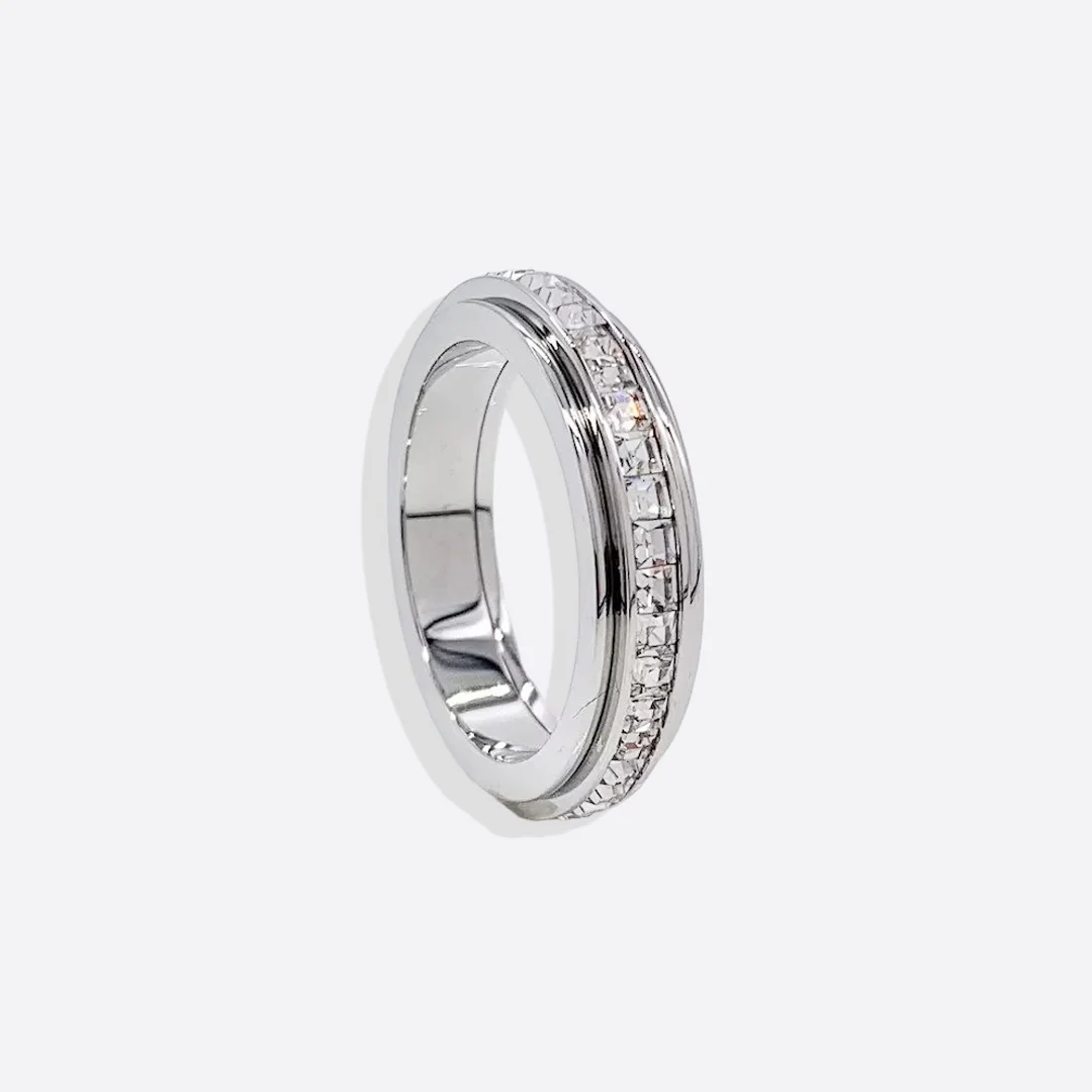 Crystal Statement Spinning Fidget Ring - Image 13
