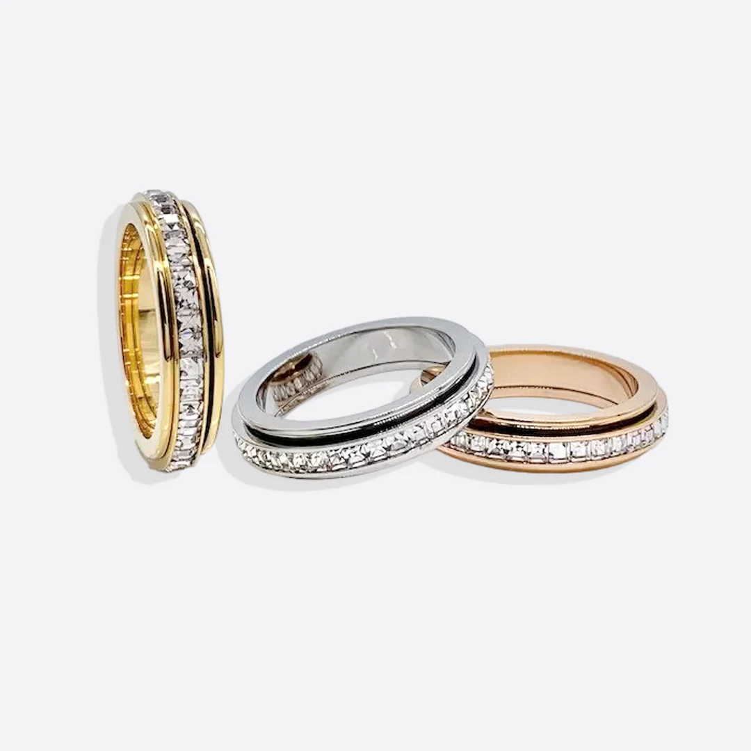Crystal Statement Spinning Fidget Ring - Image 16