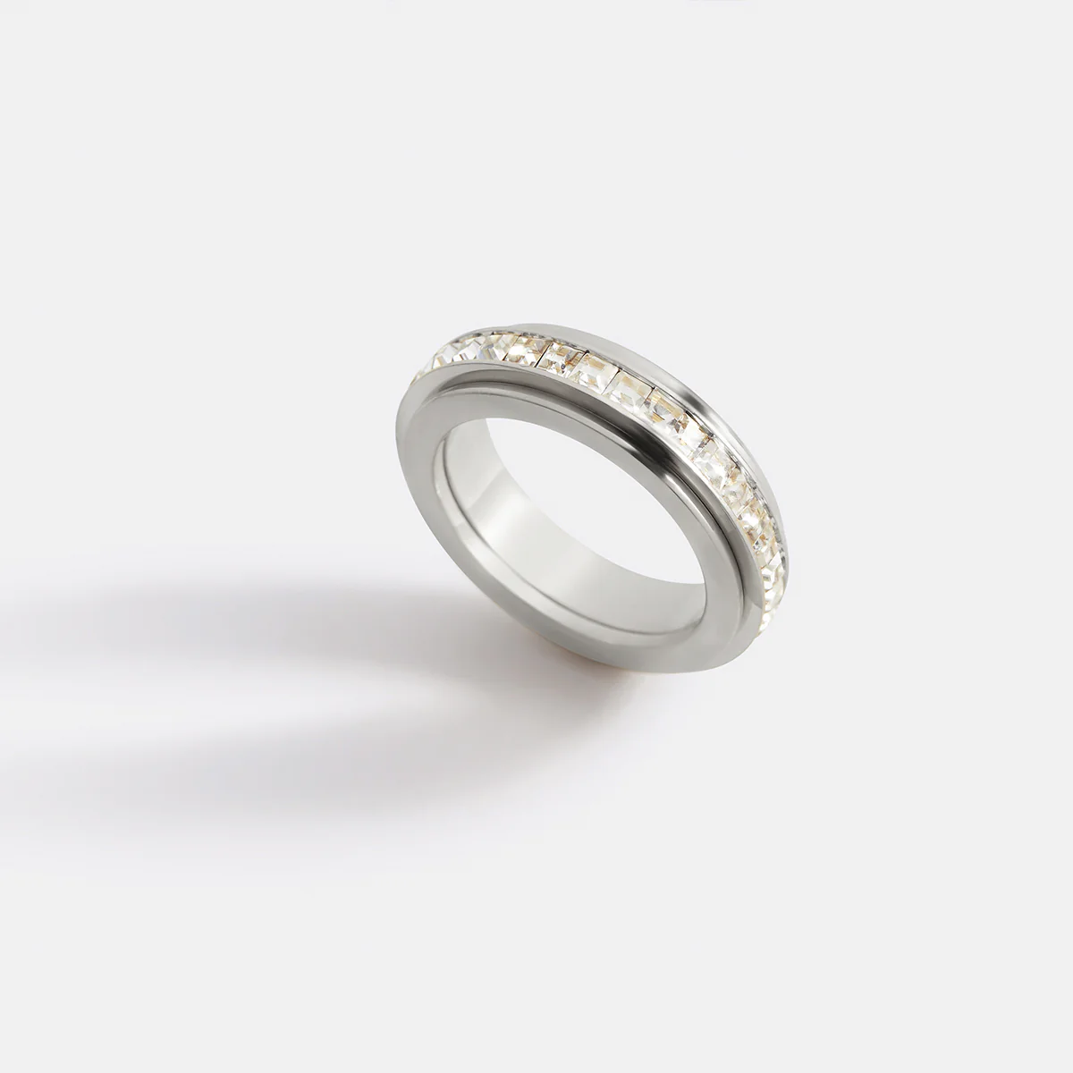 Crystal Statement Spinning Fidget Ring - Image 22