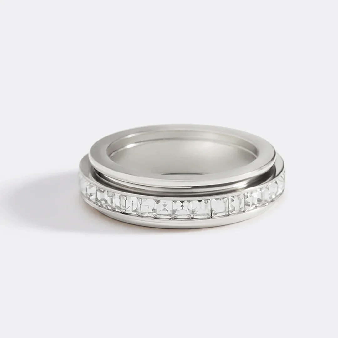 Crystal Statement Spinning Fidget Ring - Image 36