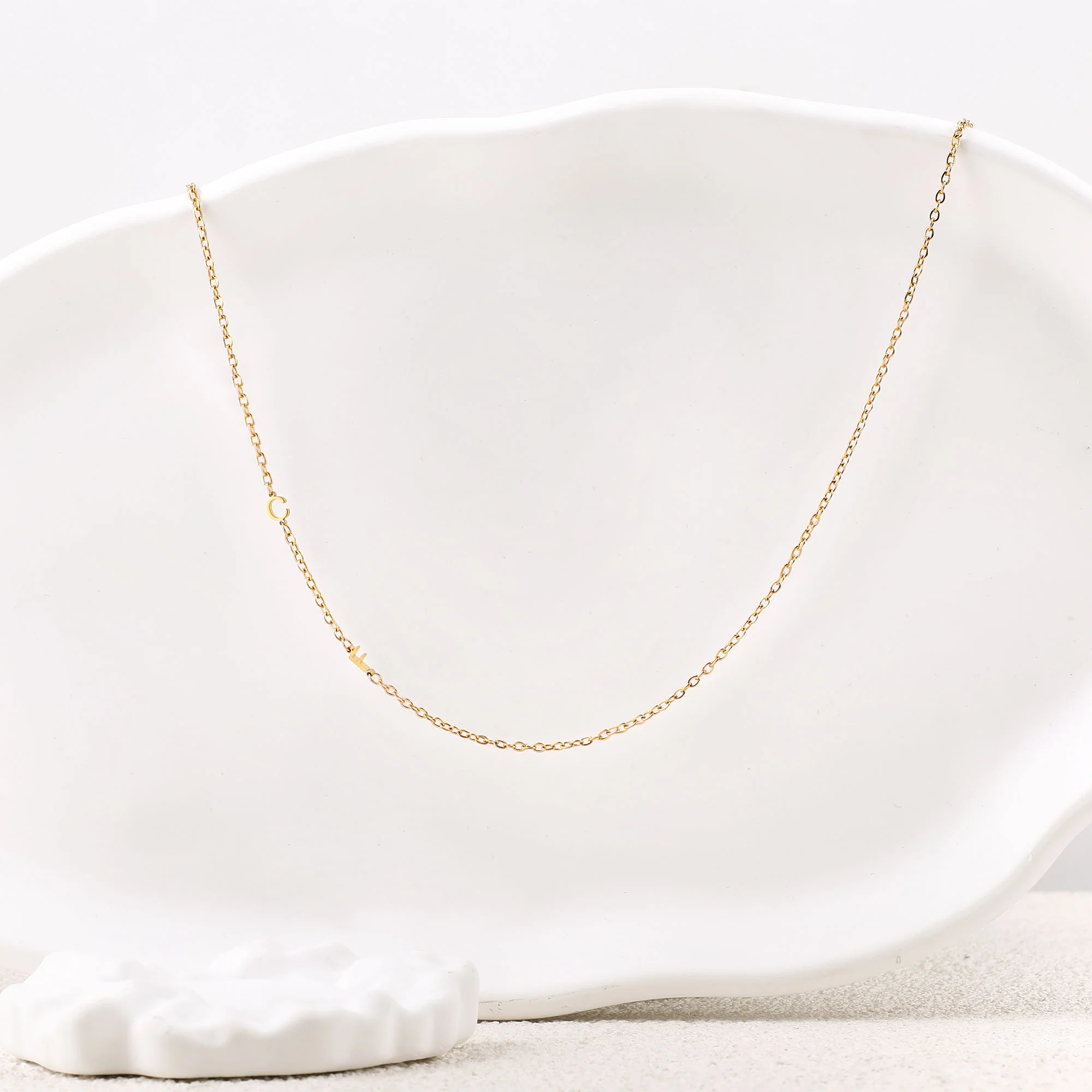 Sideways Initials Necklace - Image 8