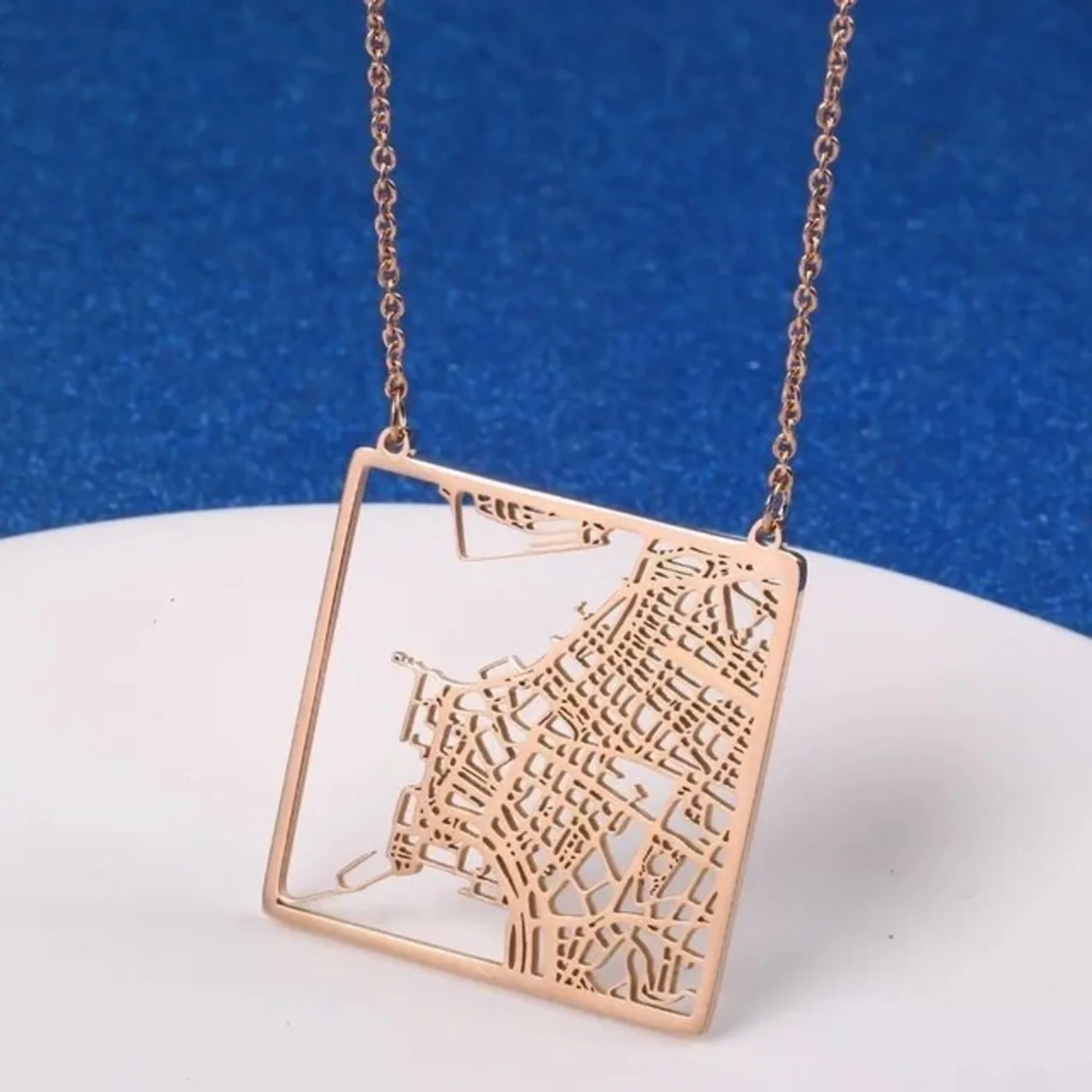 Custom Map Pendant Necklace - Image 11