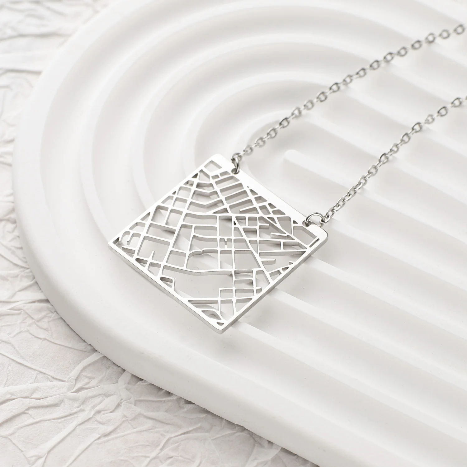 Custom Map Pendant Necklace - Image 19