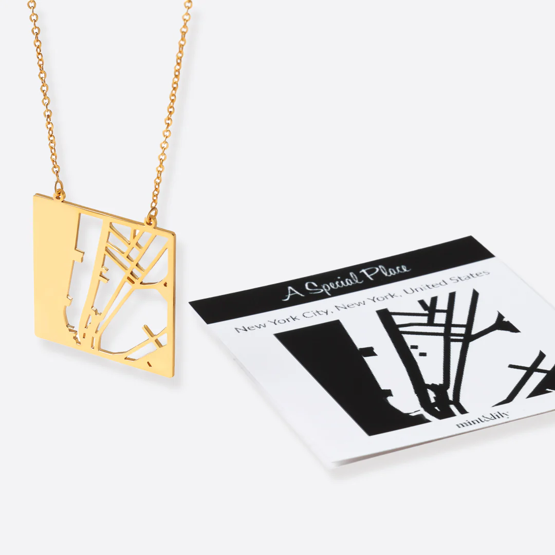 Custom Map Pendant Necklace - Image 40