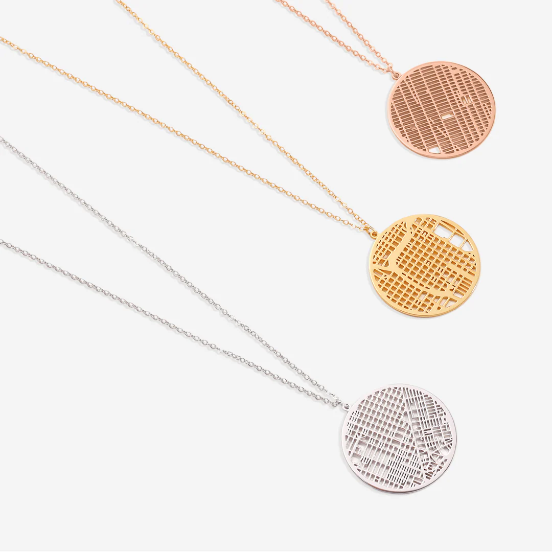 Custom Map Pendant Necklace - Image 51