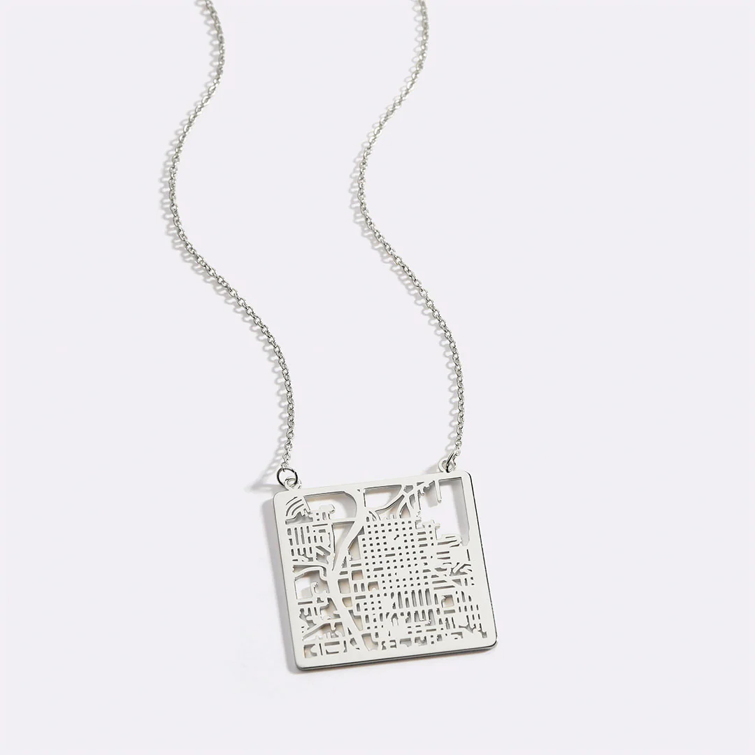 Custom Map Pendant Necklace - Image 70
