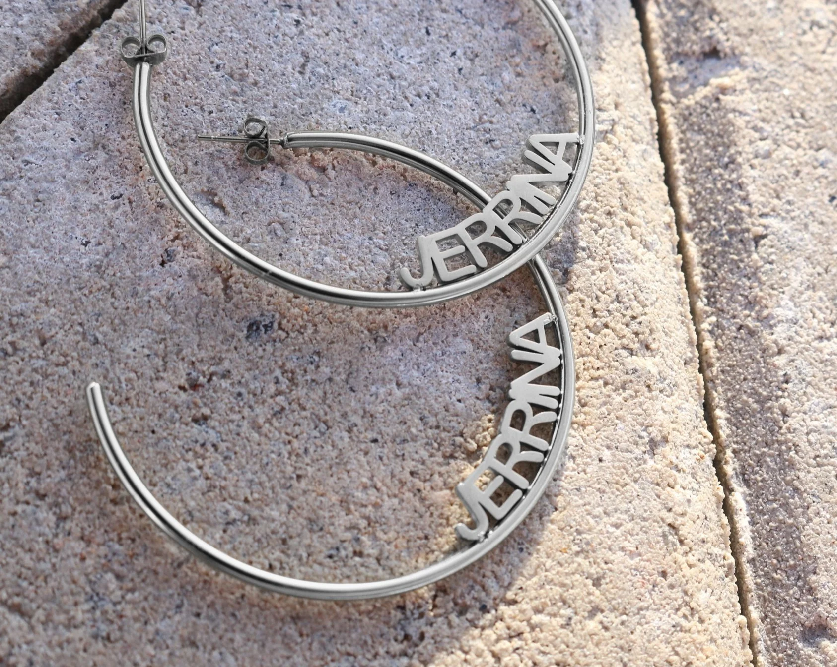 Personalized Name Hoop Earrings - Image 10