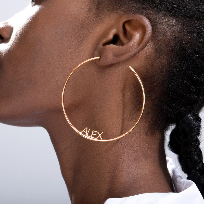 Personalized Name Hoop Earrings - Image 15