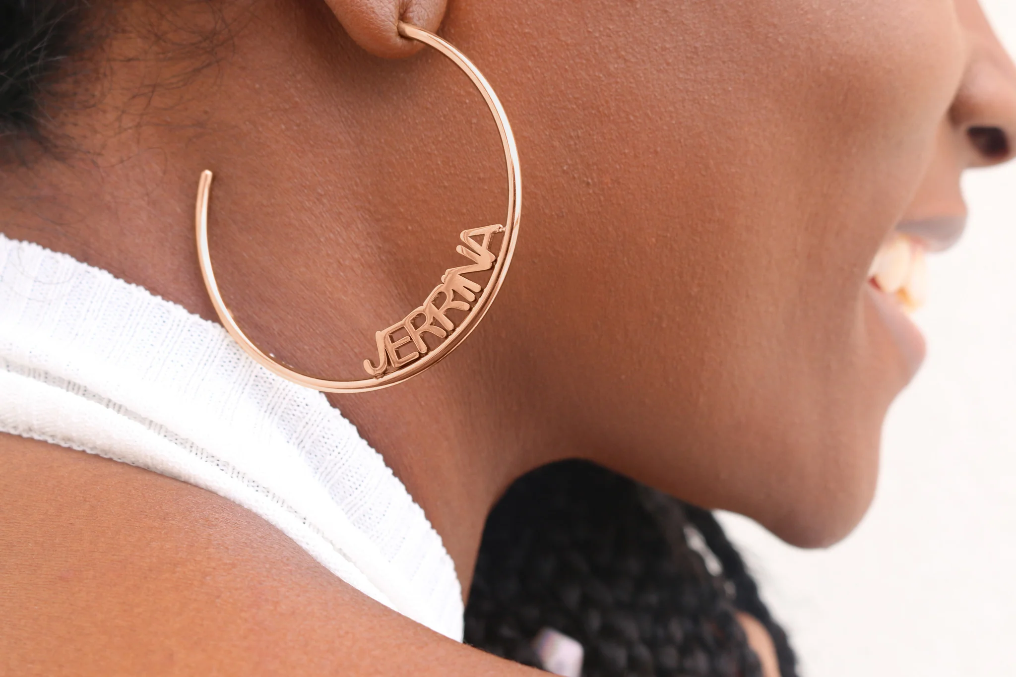 Personalized Name Hoop Earrings - Image 22