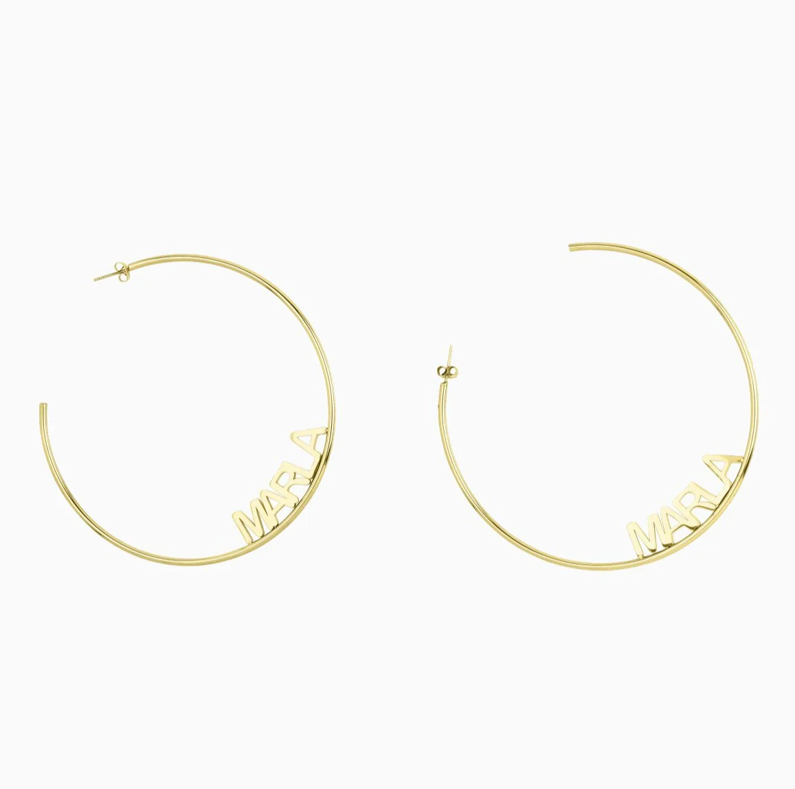 Personalized Name Hoop Earrings - Image 3