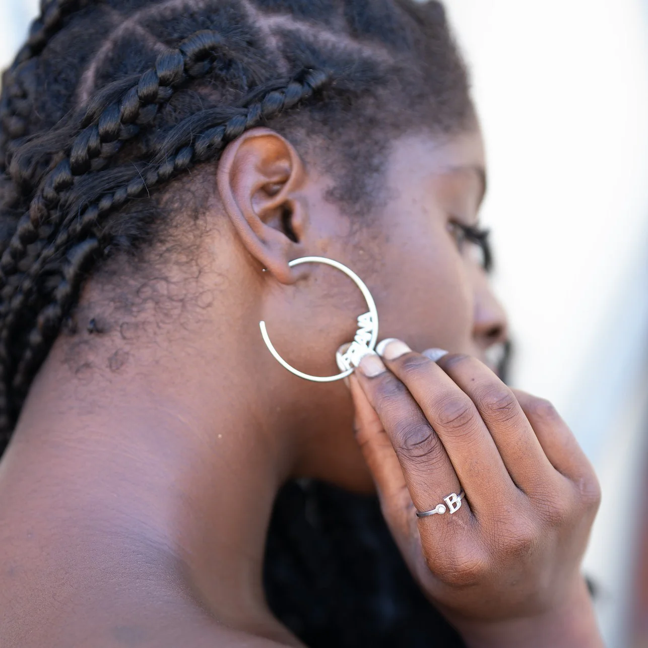 Personalized Name Hoop Earrings - Image 34