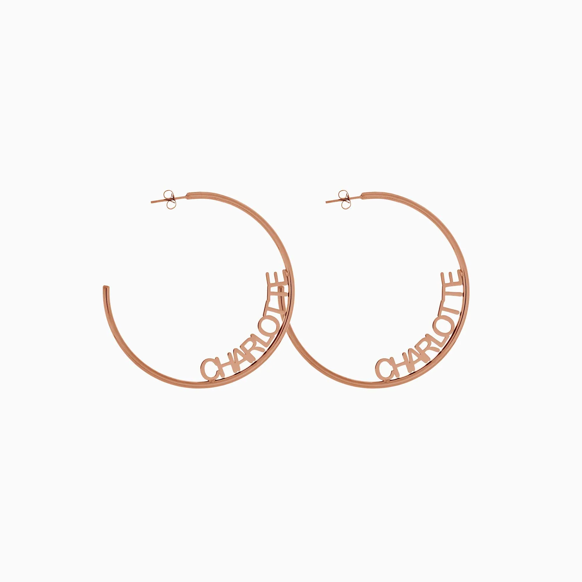 Personalized Name Hoop Earrings - Image 35