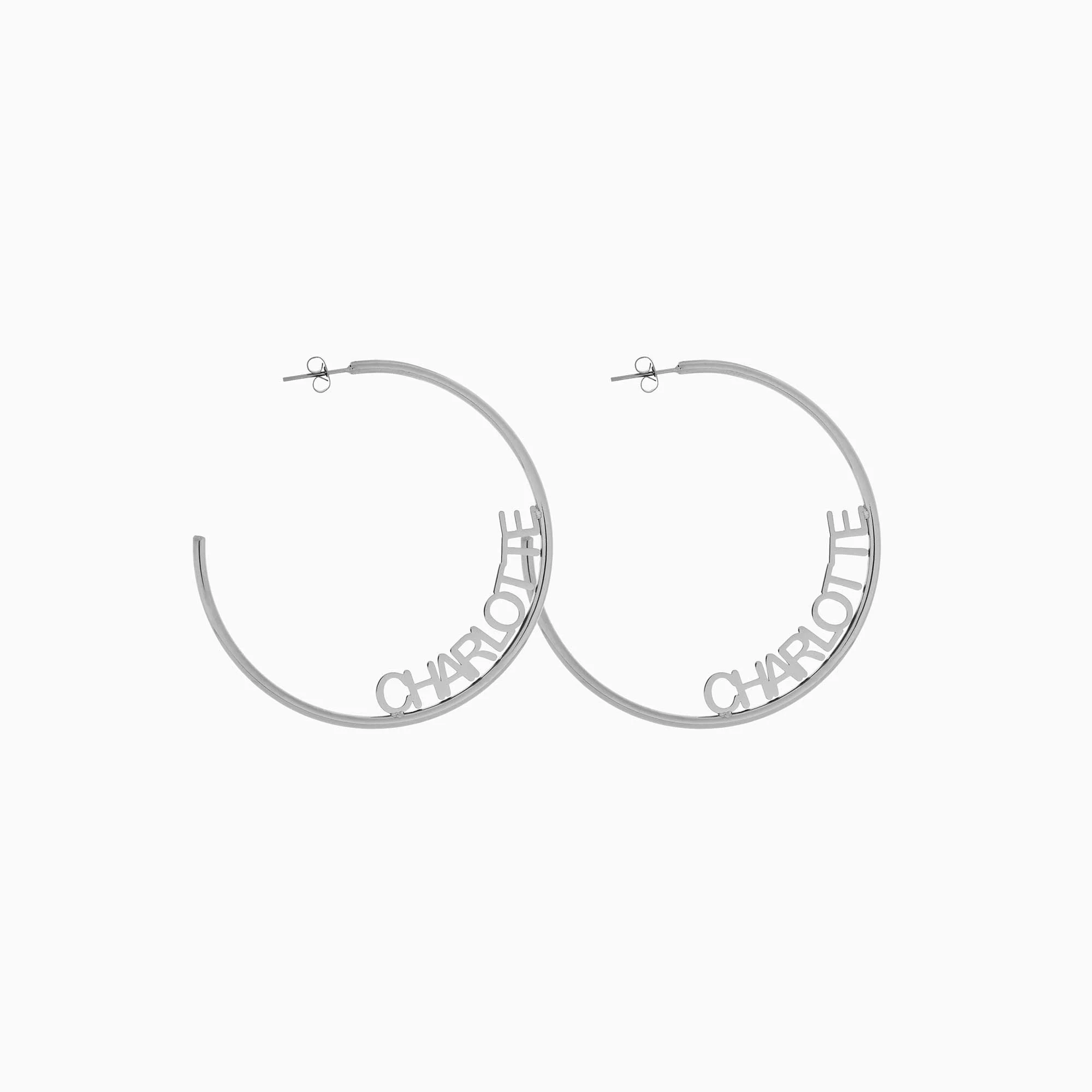Personalized Name Hoop Earrings - Image 36
