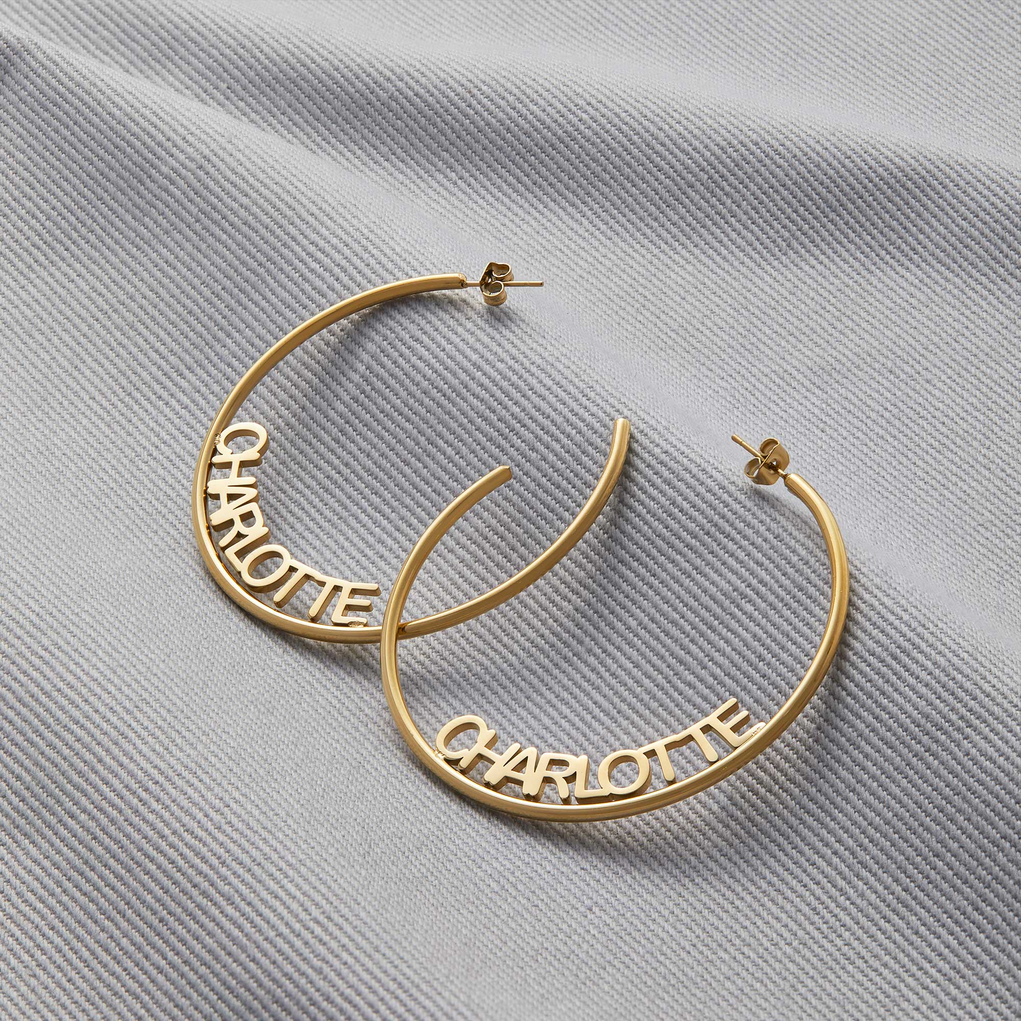 Personalized Name Hoop Earrings - Image 37
