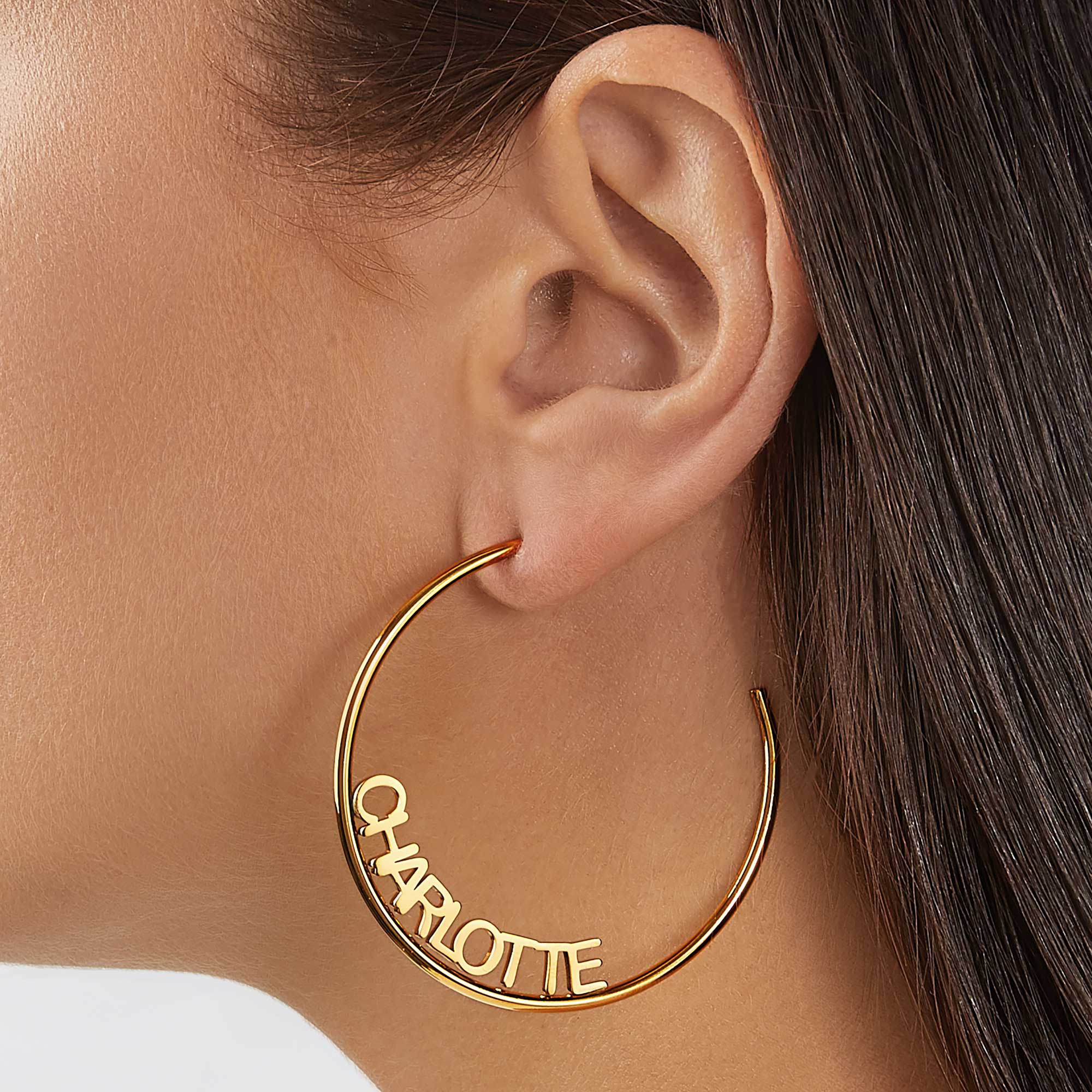 Personalized Name Hoop Earrings - Image 38