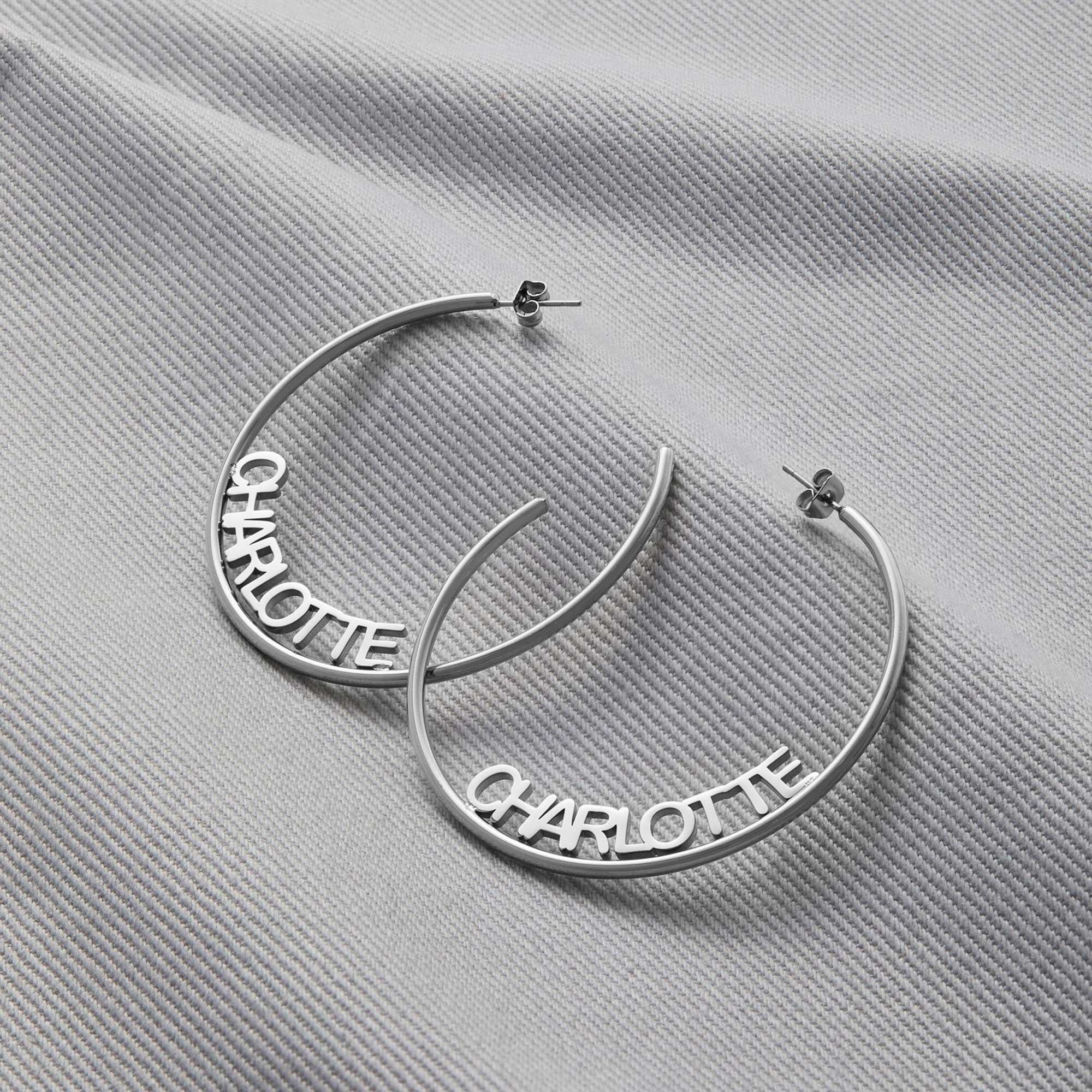 Personalized Name Hoop Earrings - Image 39