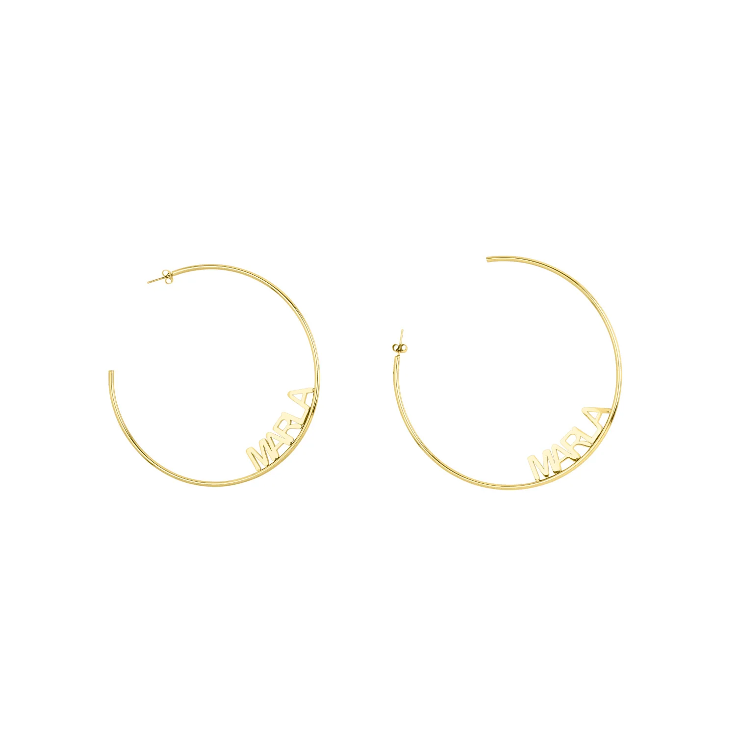 Personalized Name Hoop Earrings - Image 4