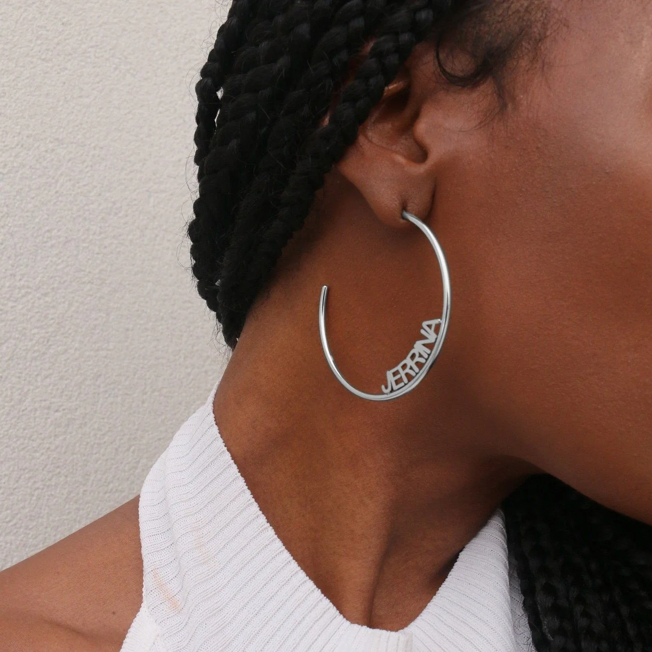 Personalized Name Hoop Earrings - Image 5