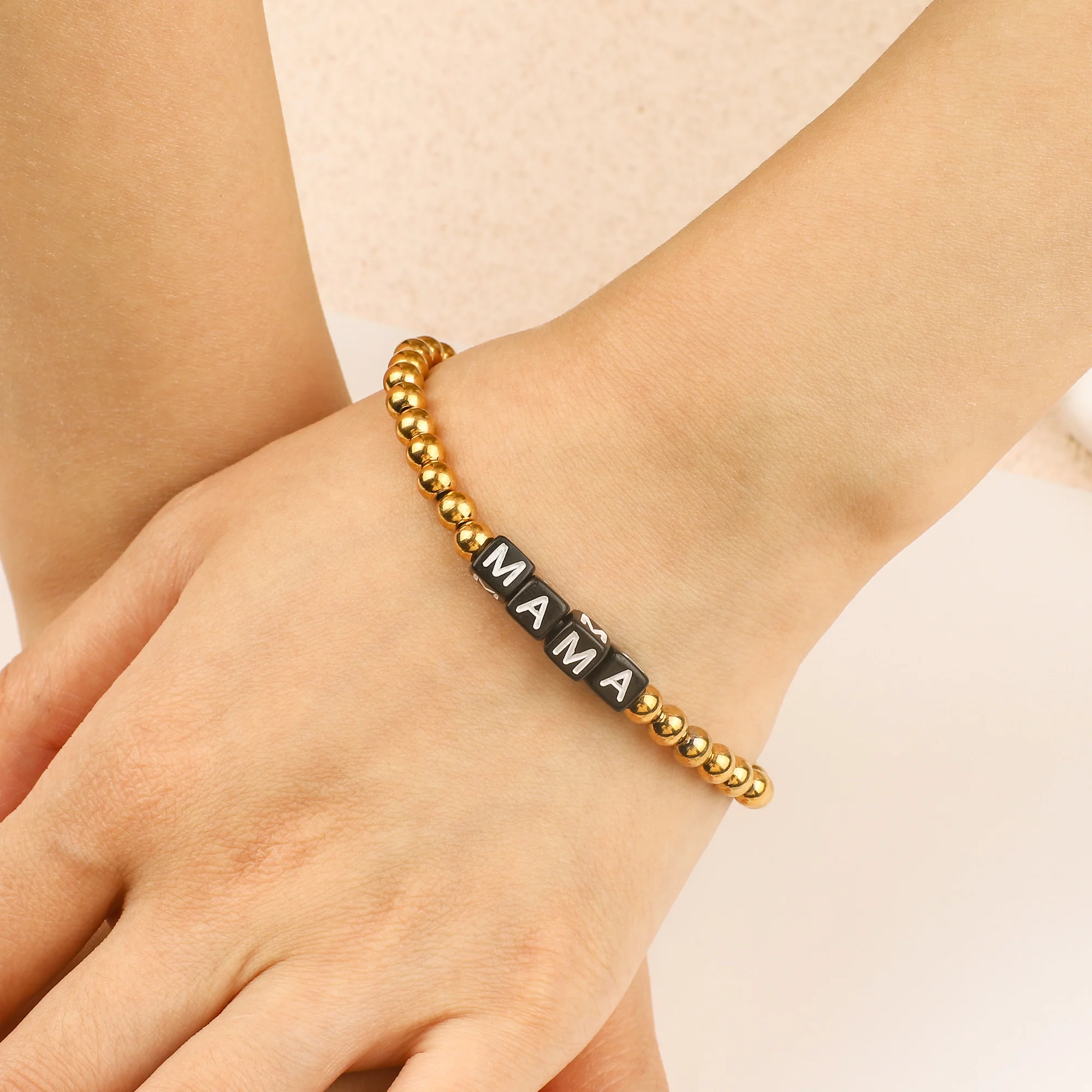 Custom Waterproof Gold Beaded Friendship Bracelet - Image 10