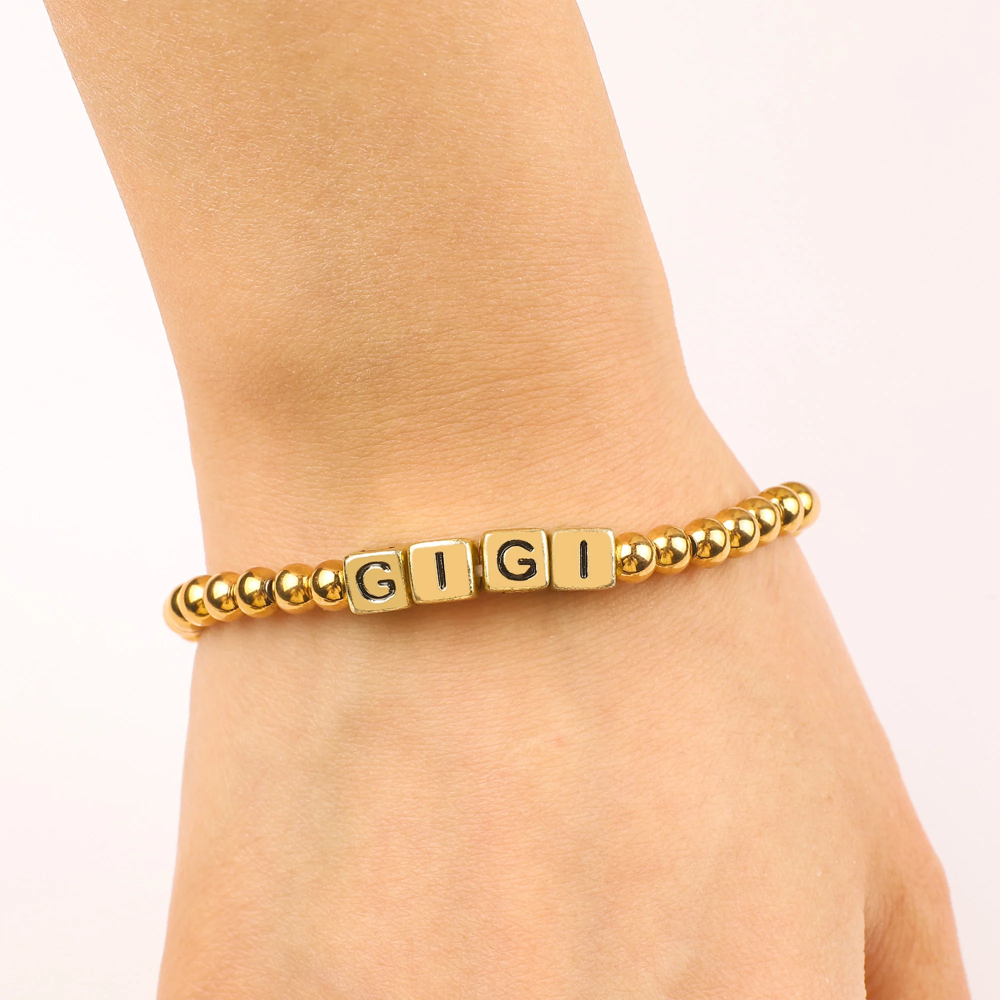 Custom Waterproof Gold Beaded Friendship Bracelet - Image 14