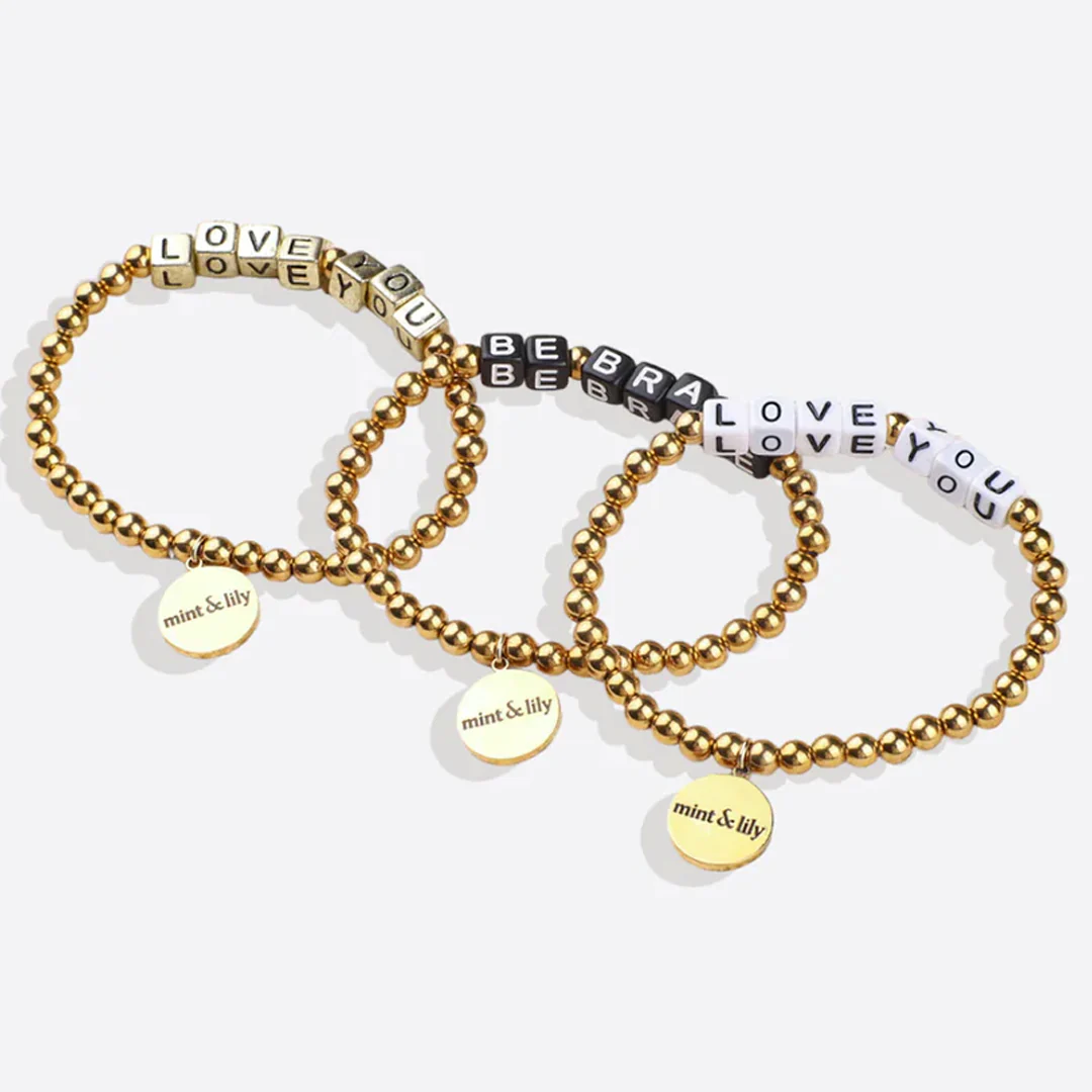 Custom Waterproof Gold Beaded Friendship Bracelet - Image 7