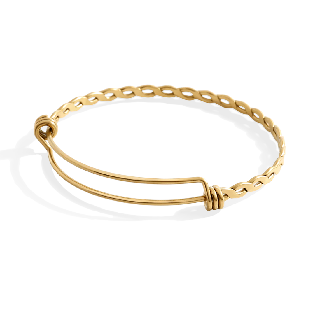 Dainty Adjustable Braided Bangle