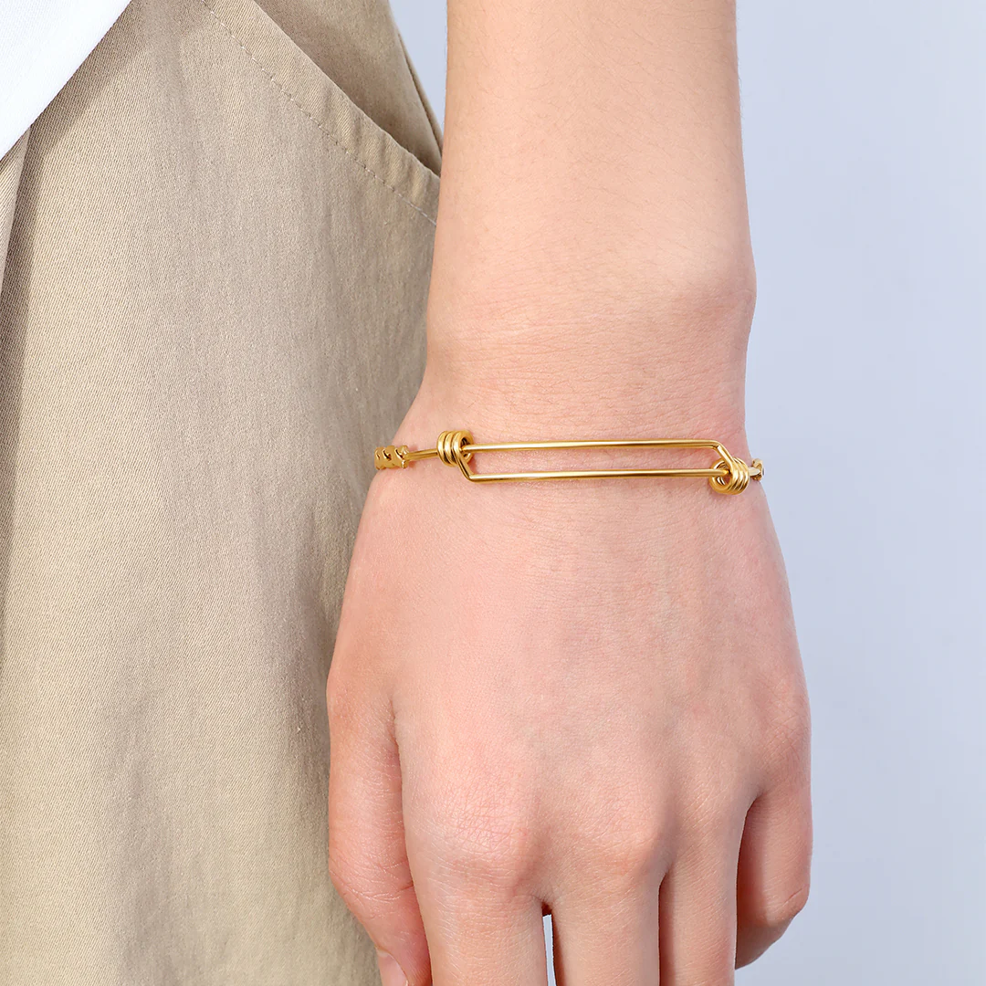 Dainty Adjustable Braided Bangle - Image 6
