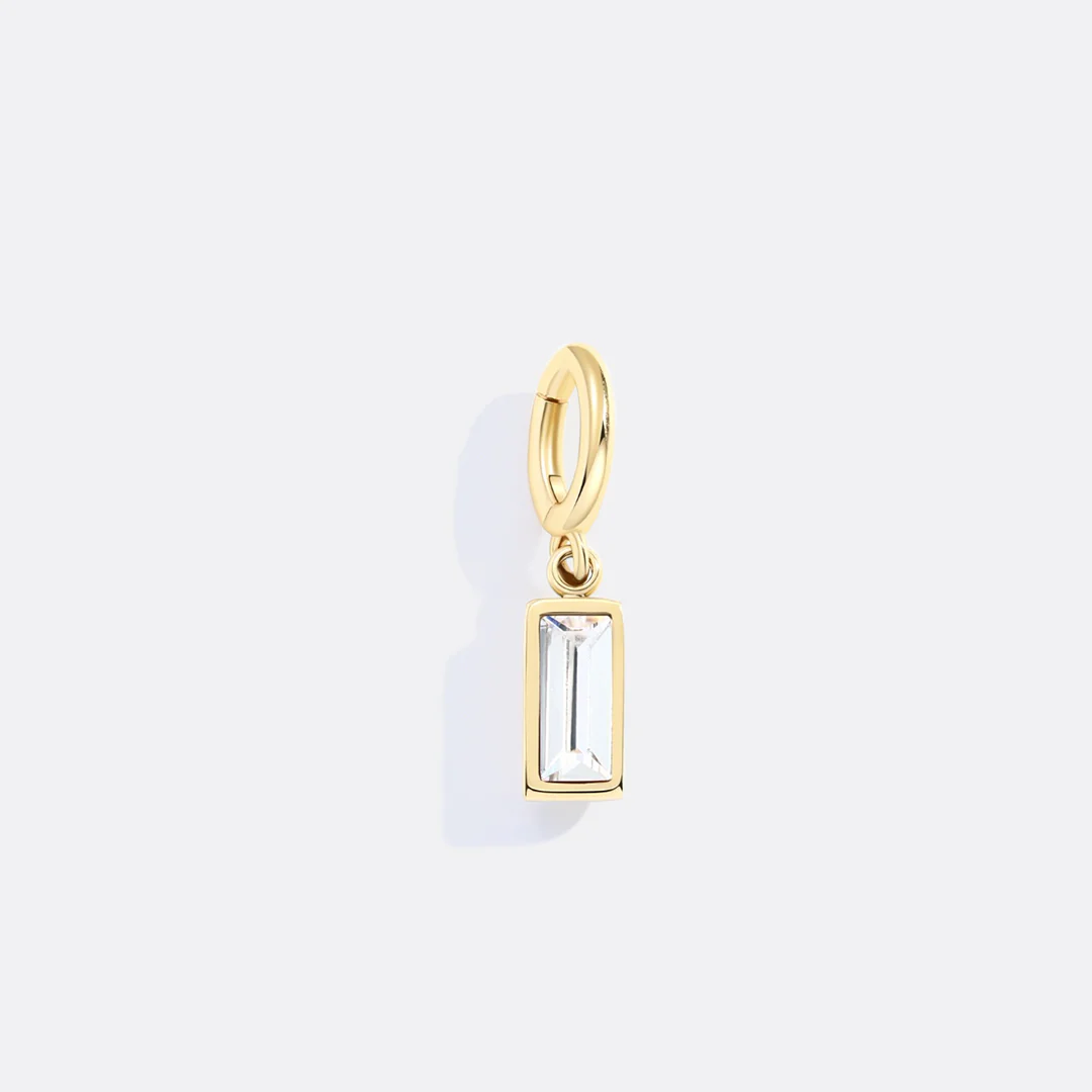 Dainty Baguette Birthstone Charm - Image 10