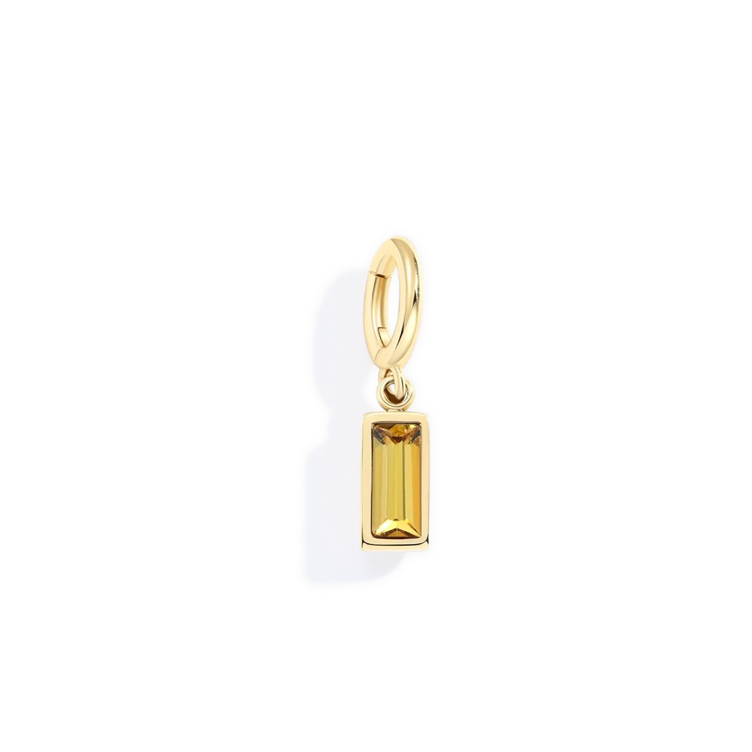 Dainty Baguette Birthstone Charm - Image 30