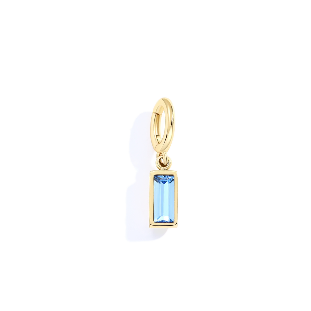 Dainty Baguette Birthstone Charm - Image 33