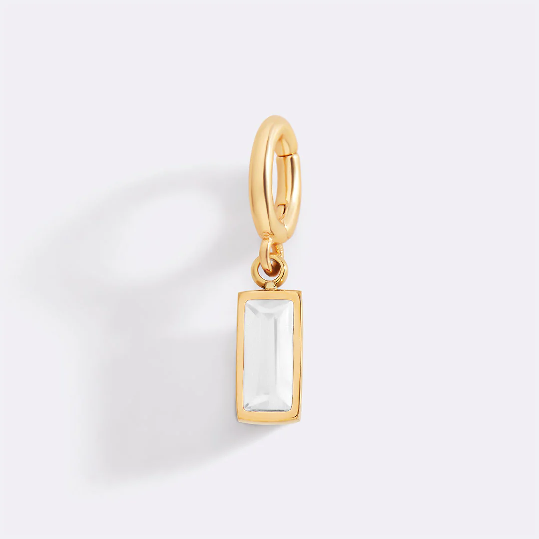 Dainty Baguette Birthstone Charm - Image 40