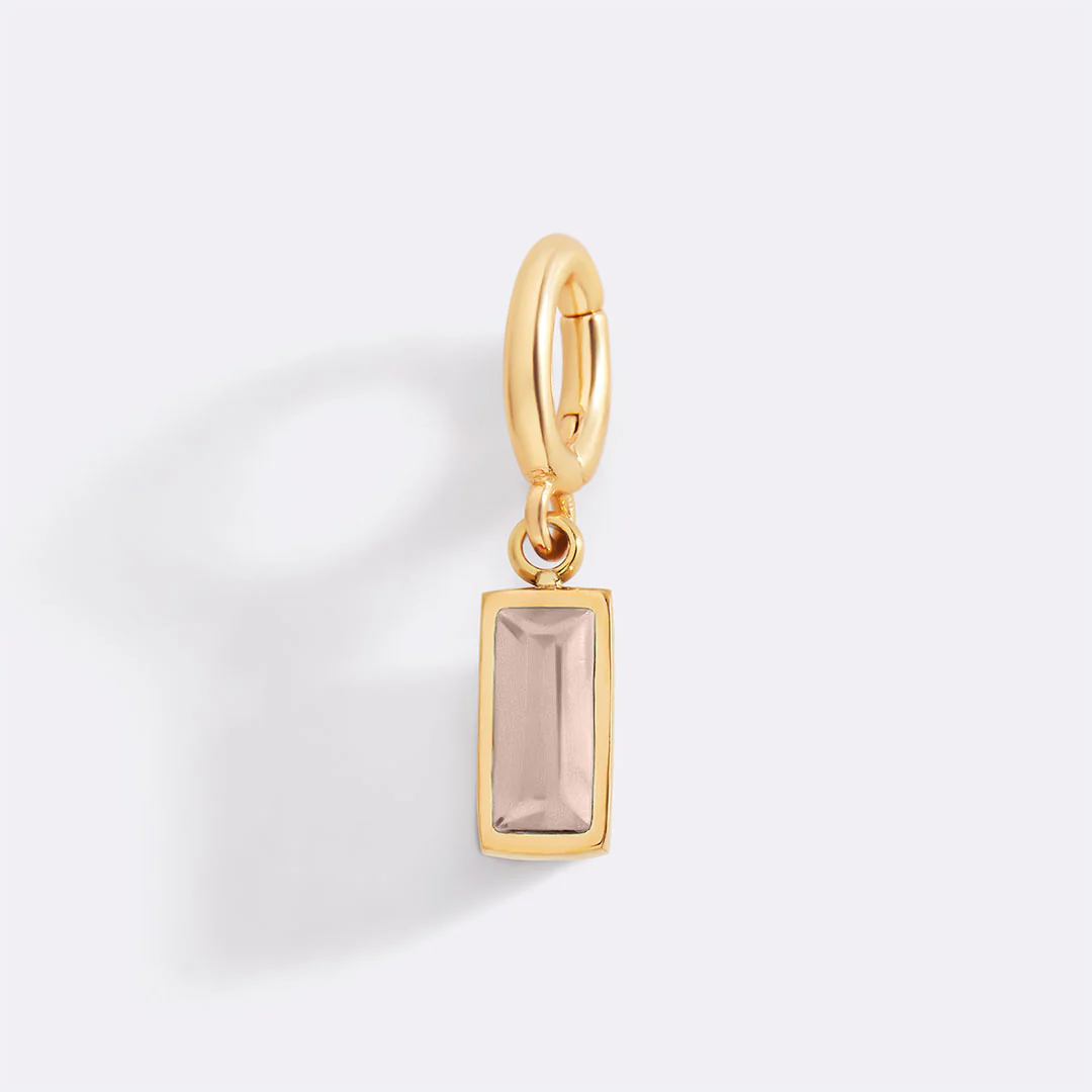 Dainty Baguette Birthstone Charm - Image 42