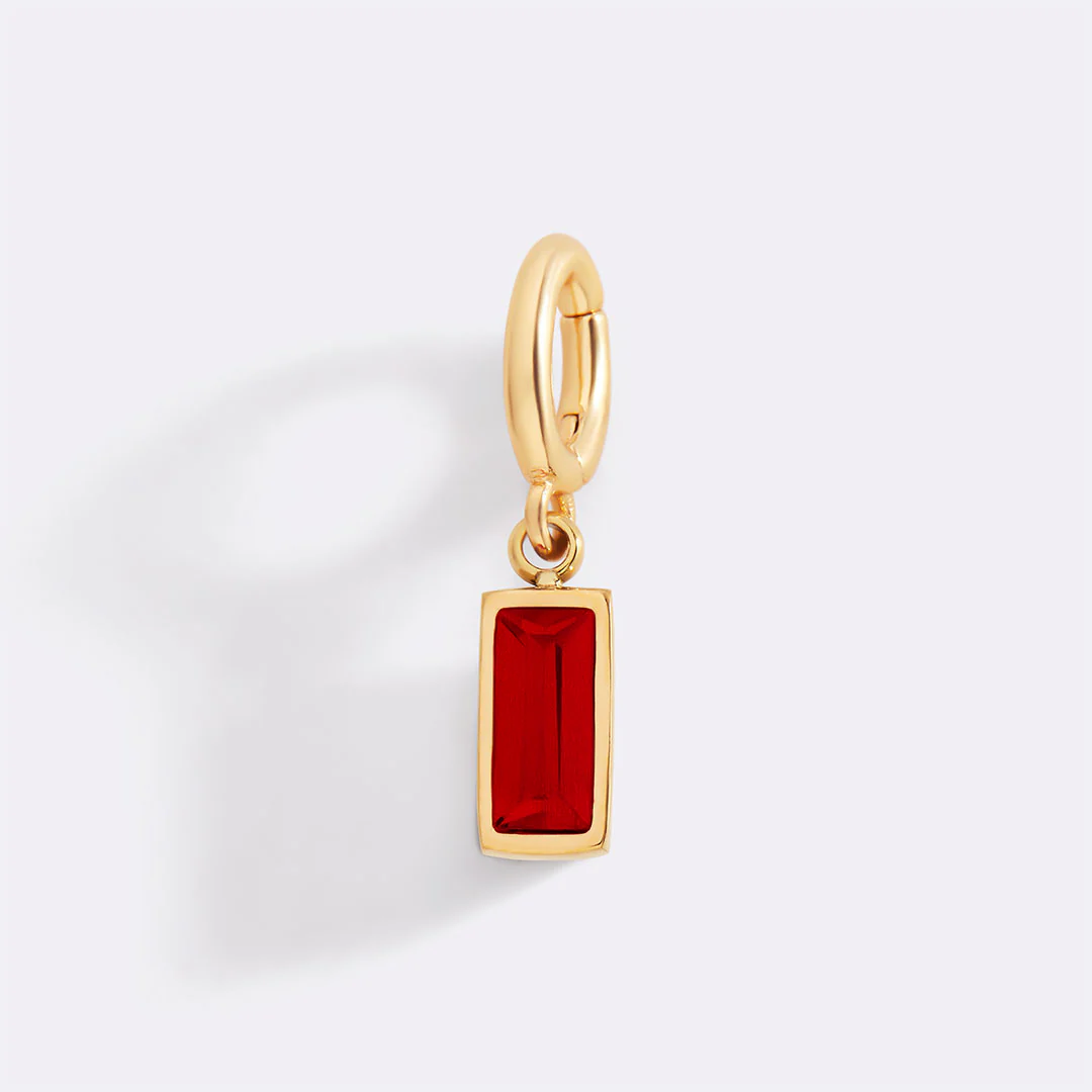 Dainty Baguette Birthstone Charm - Image 43