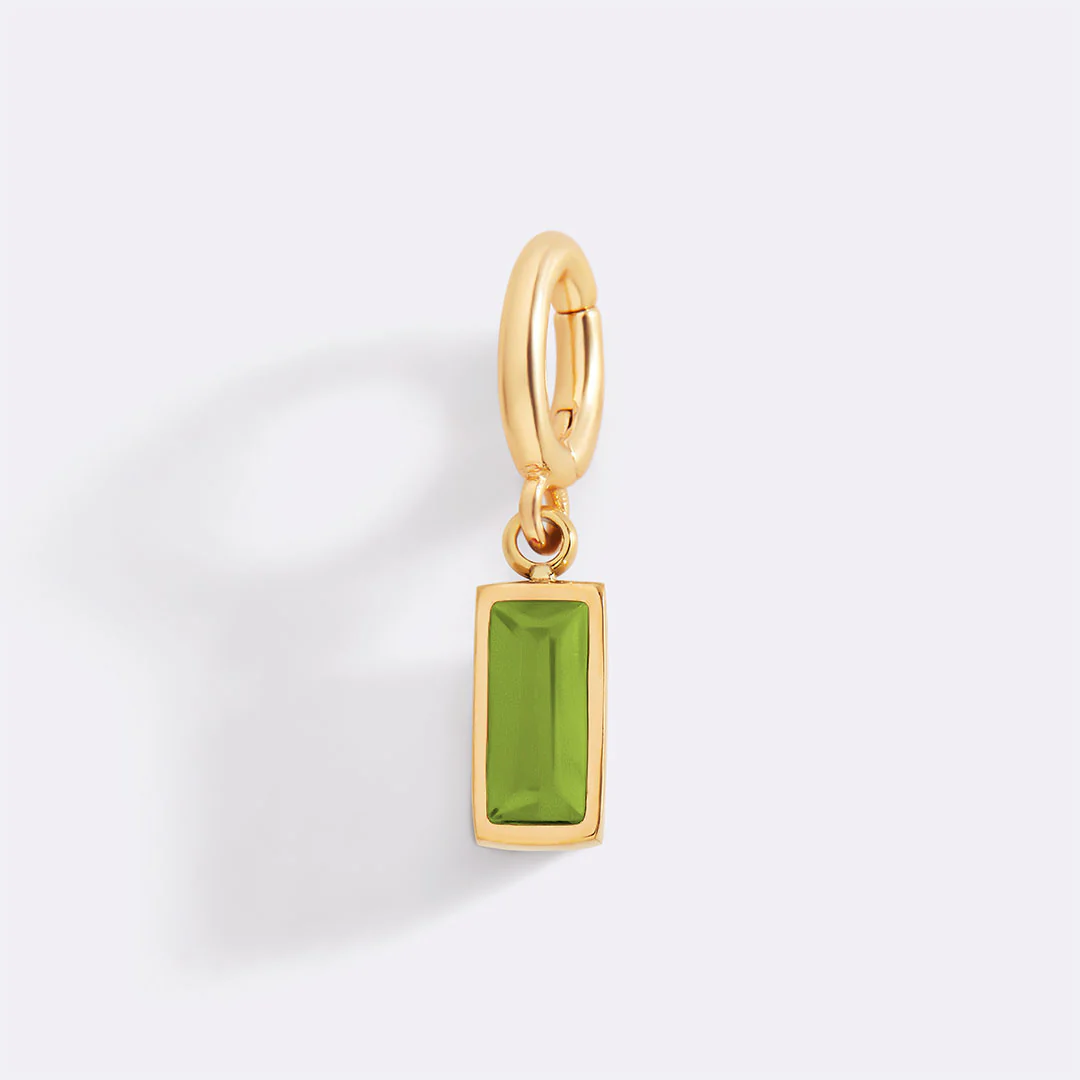 Dainty Baguette Birthstone Charm - Image 44