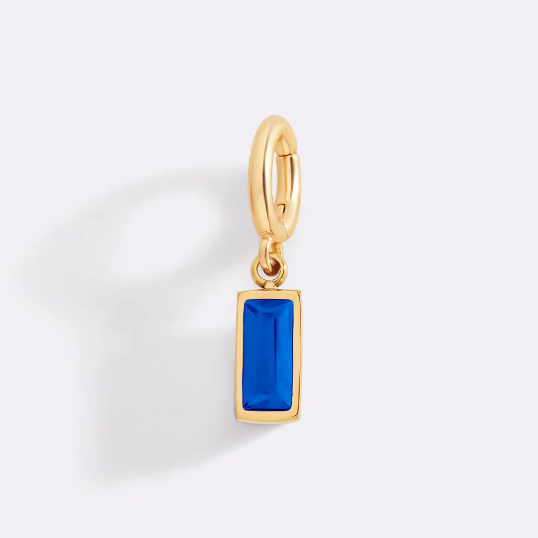 Dainty Baguette Birthstone Charm - Image 45