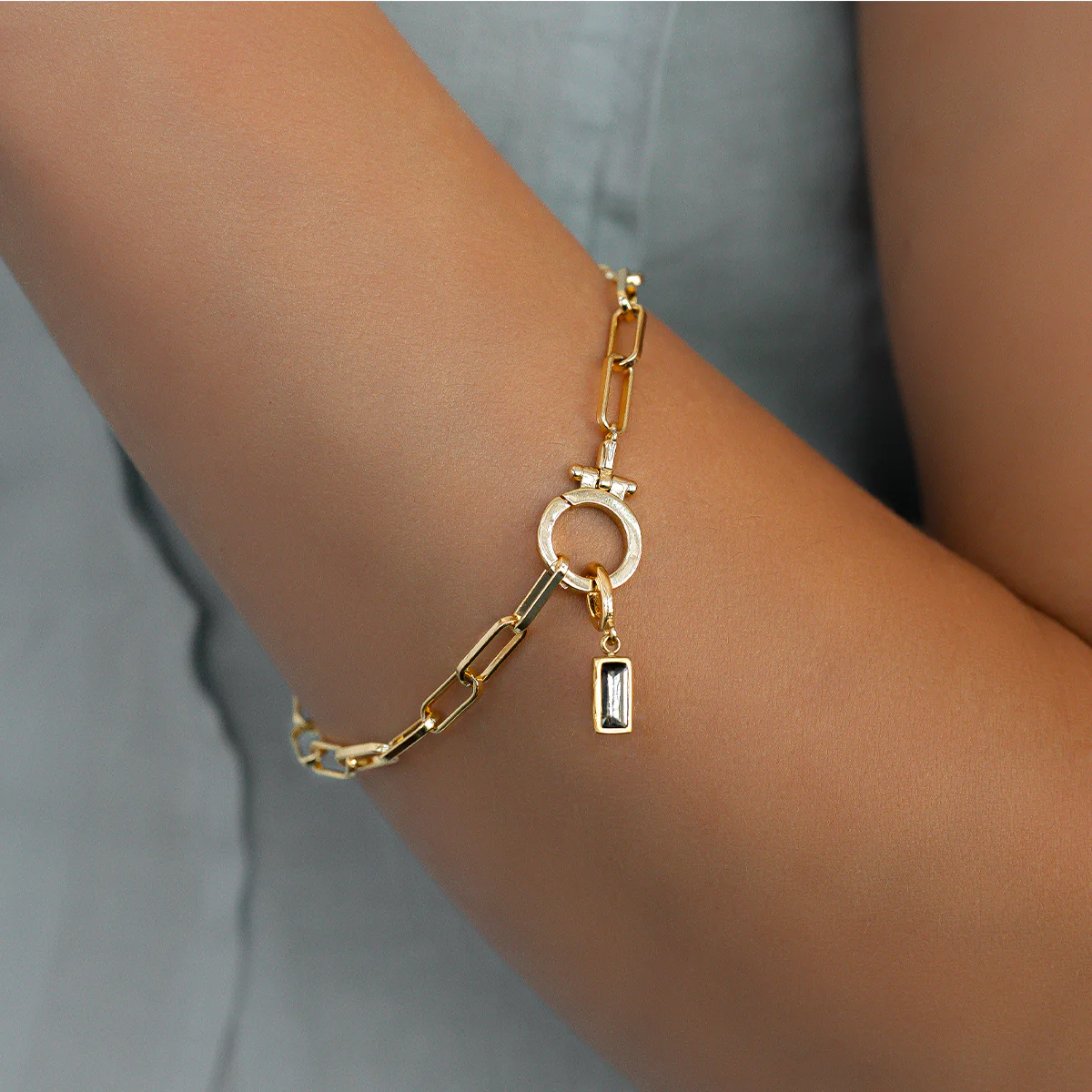 Dainty Baguette Birthstone Charm - Image 53