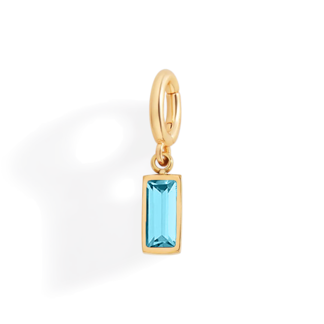 Dainty Baguette Birthstone Charm - Image 61
