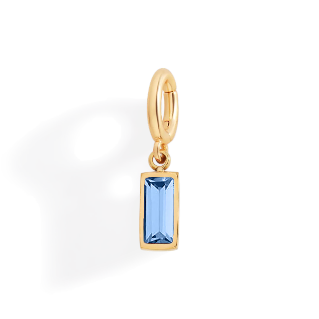 Dainty Baguette Birthstone Charm - Image 65