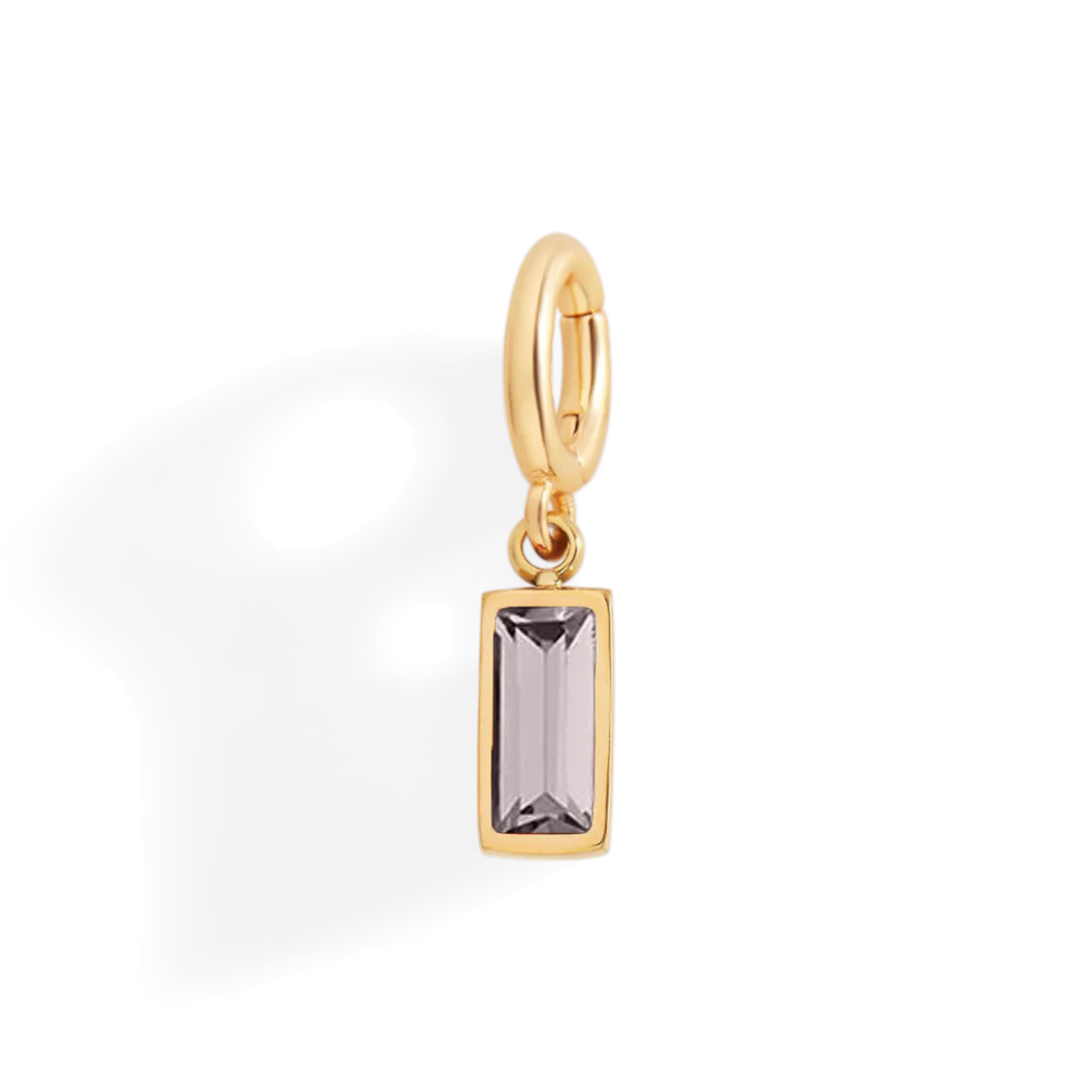 Dainty Baguette Birthstone Charm - Image 71