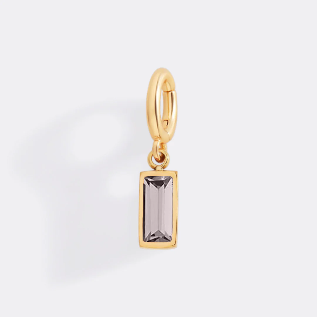 Dainty Baguette Birthstone Charm - Image 72